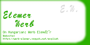 elemer werb business card